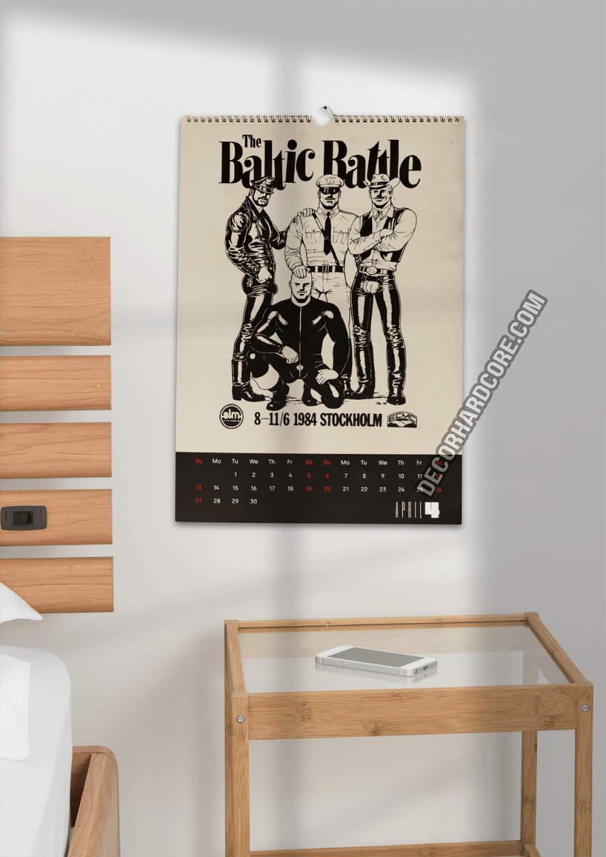 2025 Vintage Gay Leather Bars Wall Calendar - DecorhardcorePrint Material
