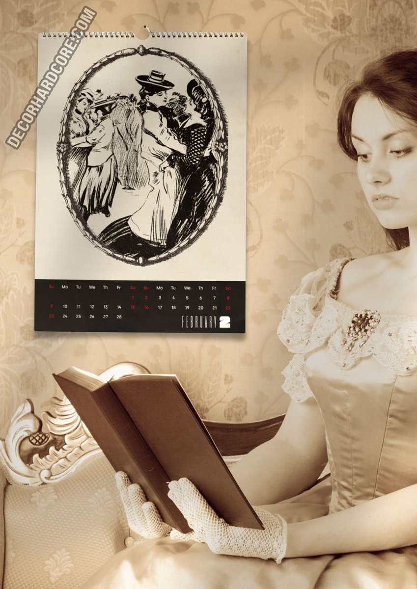 2025 Victorian Dykes Wall Calendar - DecorhardcorePrint Material