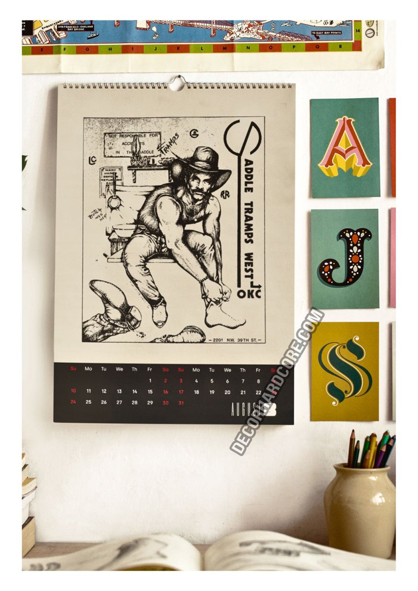 2025 Gay Cowboys Wall Calendar - DecorhardcorePrint Material