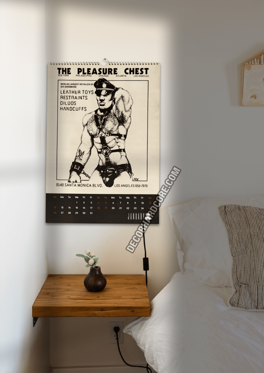 2025 Vintage Gay Leather Bars Wall Calendar - DecorhardcorePrint Material
