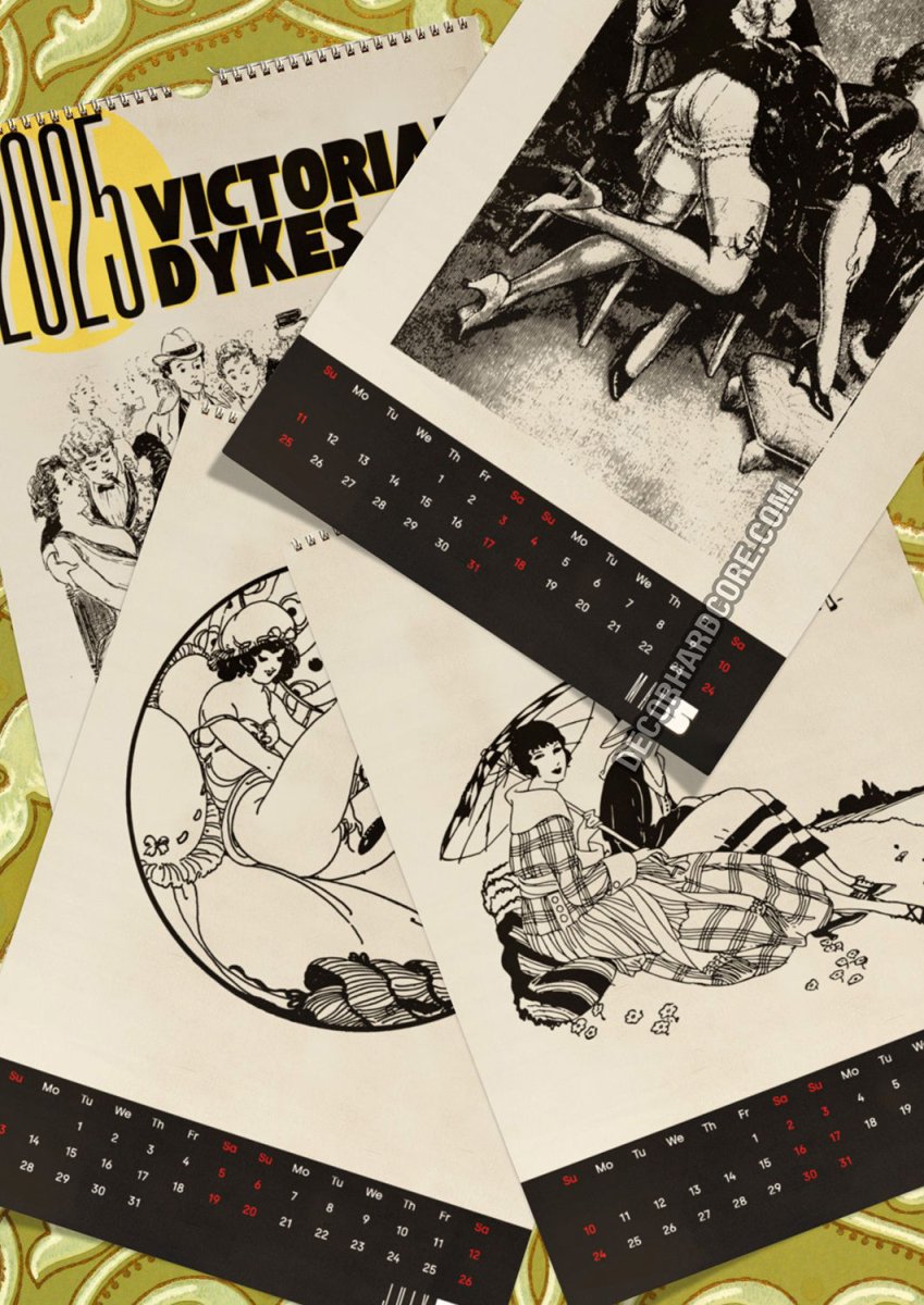 2025 Victorian Dykes Wall Calendar - DecorhardcorePrint Material