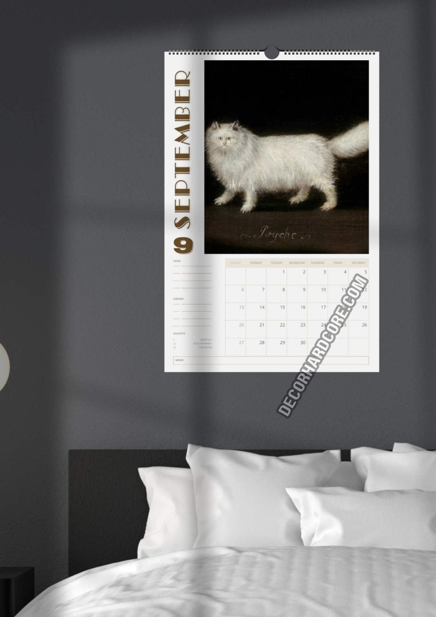 2026 Ugly Cats In Renaissance Paintings Wall Calendar - DecorhardcorePrint Material