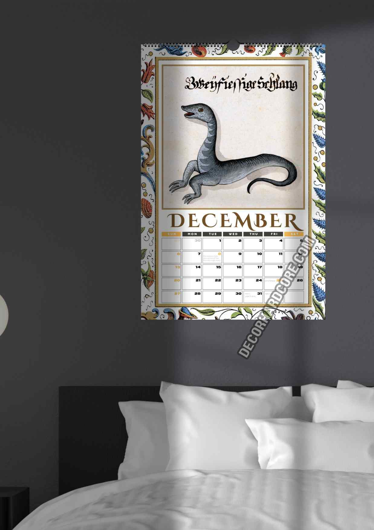 2026 Medieval Freaks Wall Calendar - DecorhardcorePrint Material