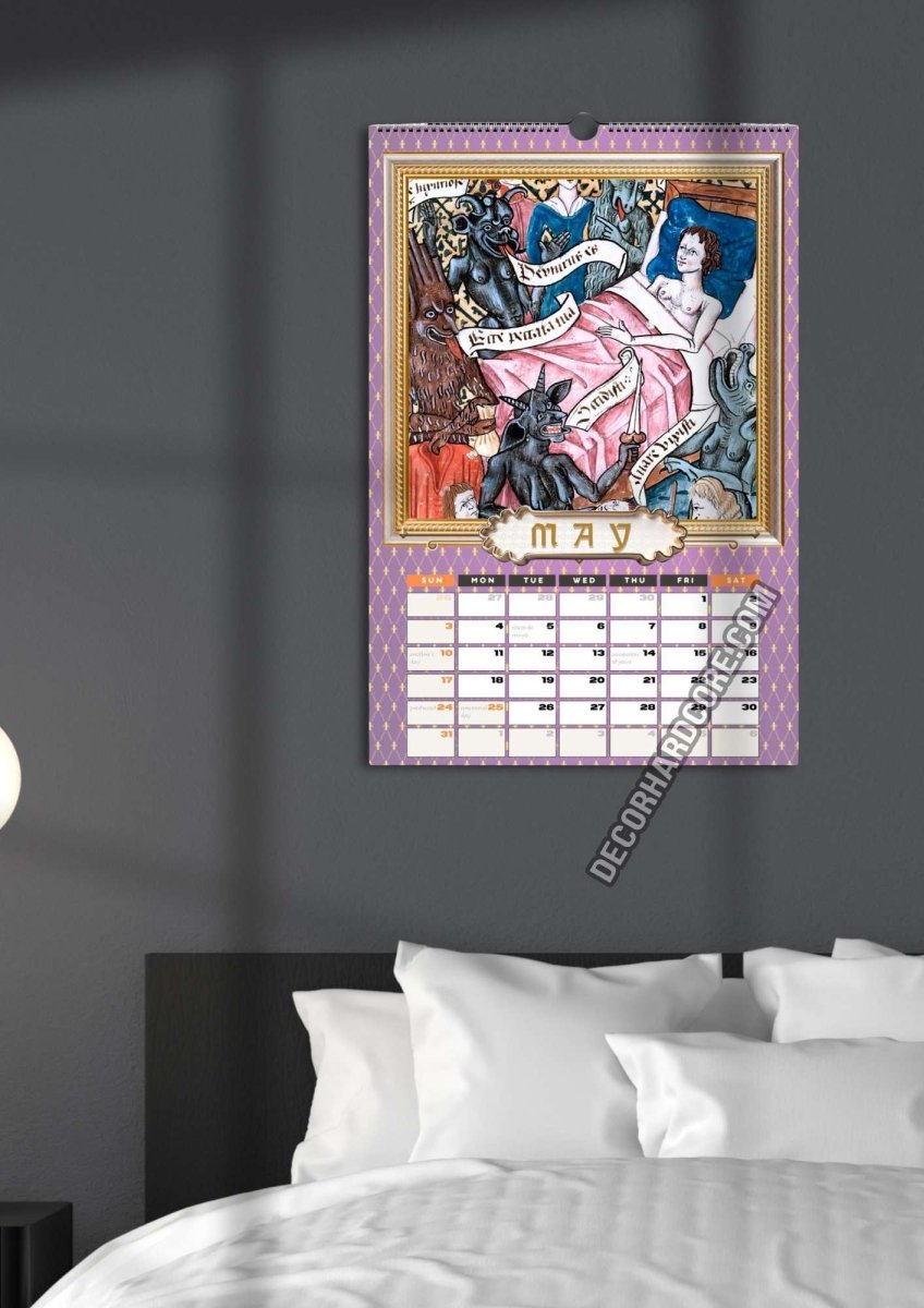 2026 Sleeping with the Devil Wall Calendar - DecorhardcorePrint Material