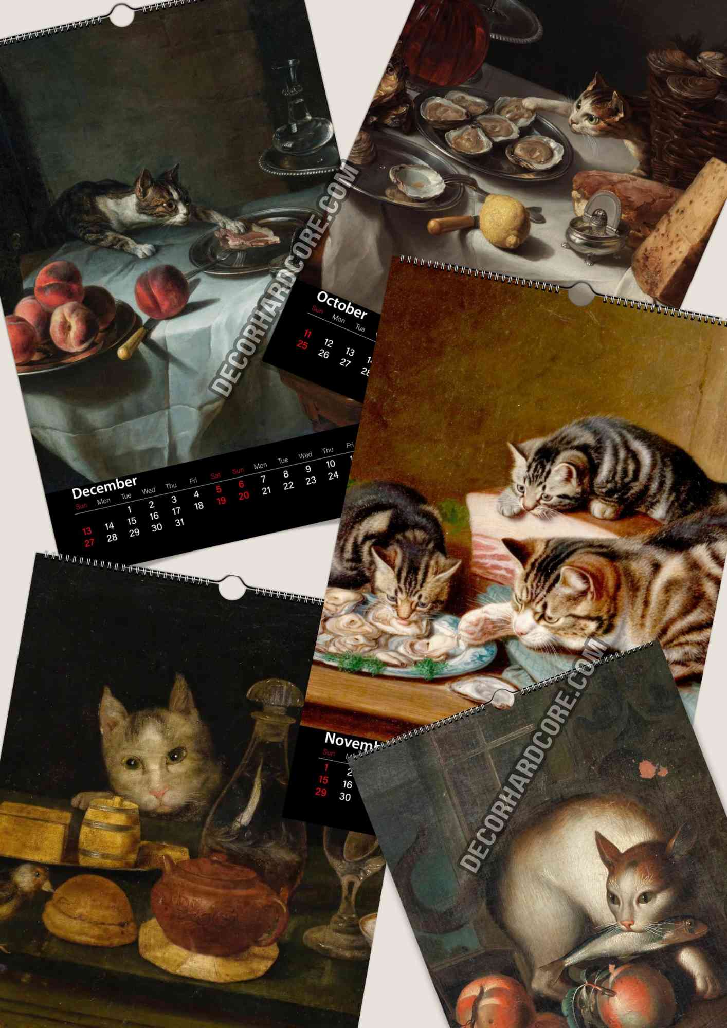 2026 Cats Stealing Food Wall Calendar - DecorhardcorePrint Material