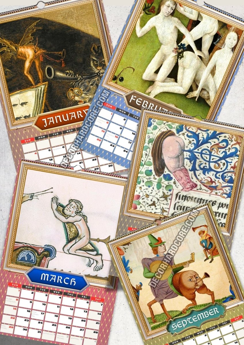 2026 Medieval Butt Trumpets Calendar - DecorhardcorePrint Material