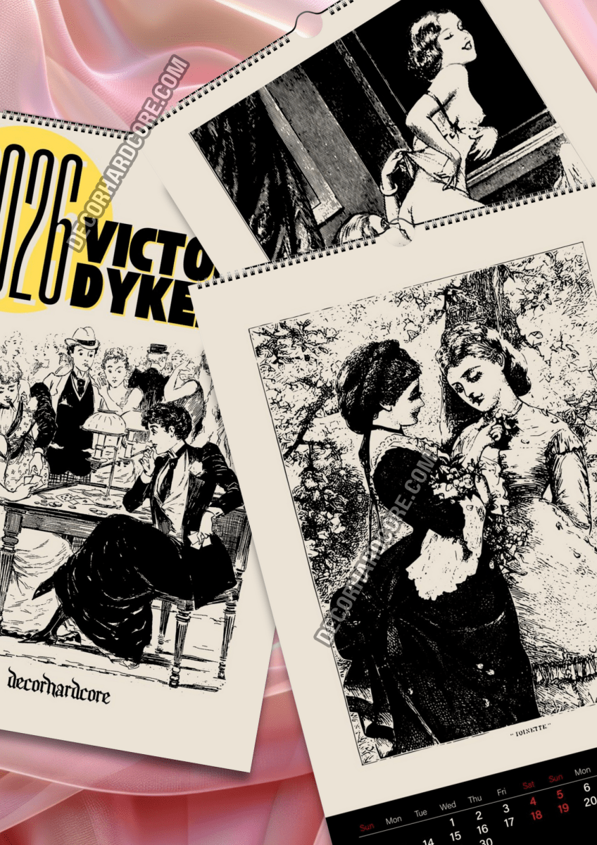 2026 Victorian Dykes Wall Calendar - DecorhardcorePrint Material