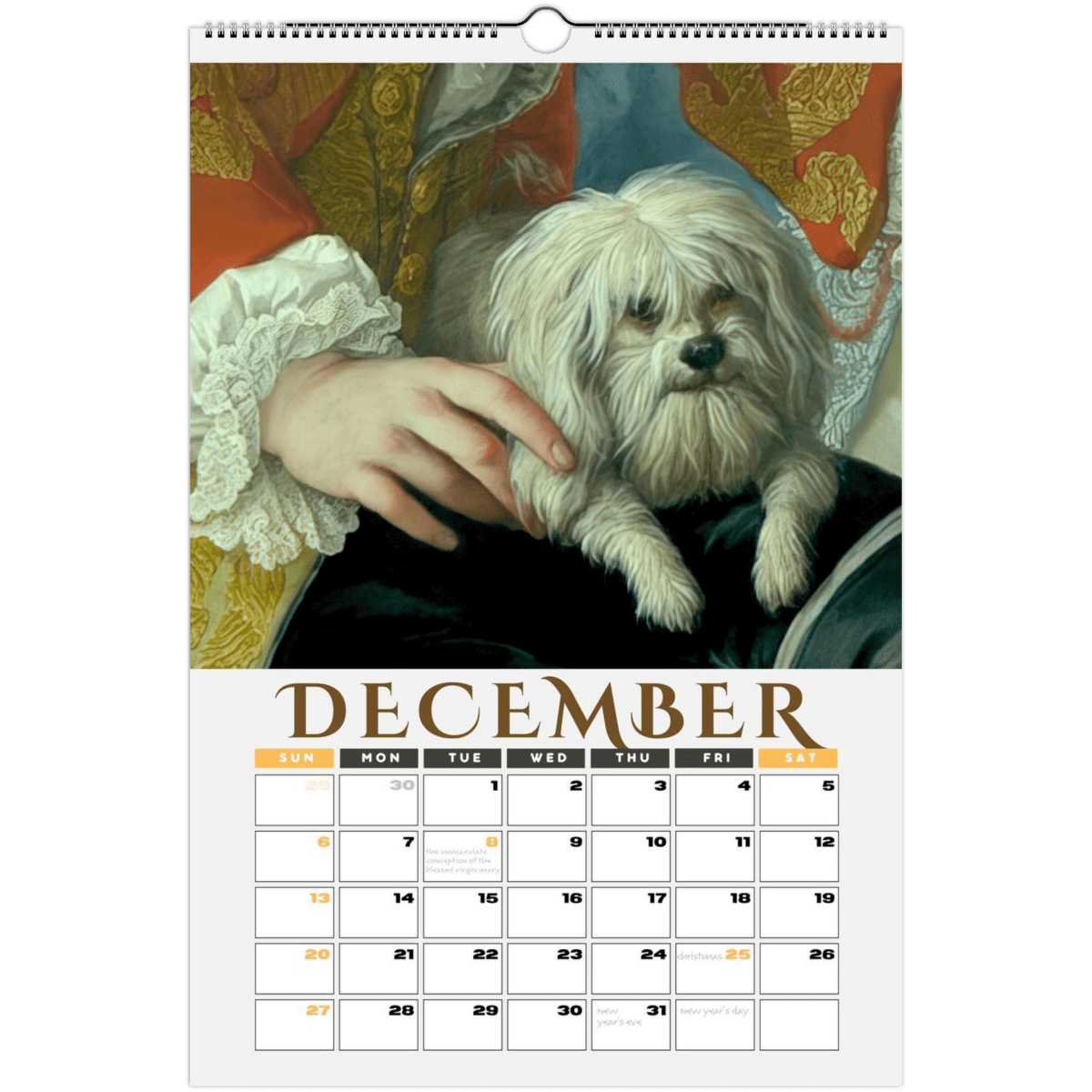 2026 Medieval Dogs Wall Calendar - DecorhardcorePrint Material
