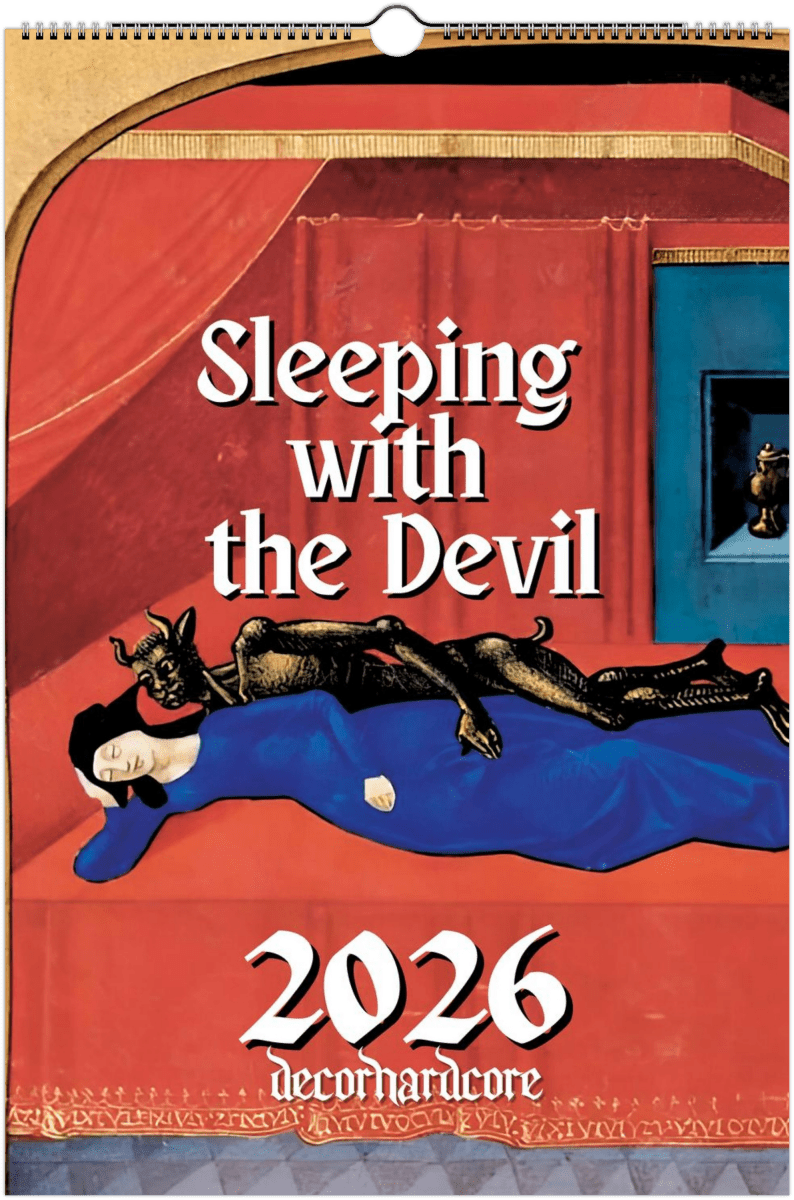 2026 Sleeping with the Devil Wall Calendar - DecorhardcorePrint Material