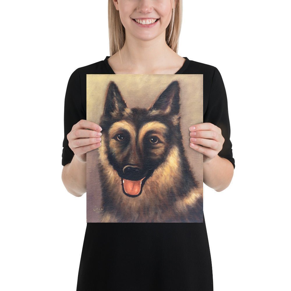 Cursed German Shepherd Portrait Painting Print - Decorhardcore