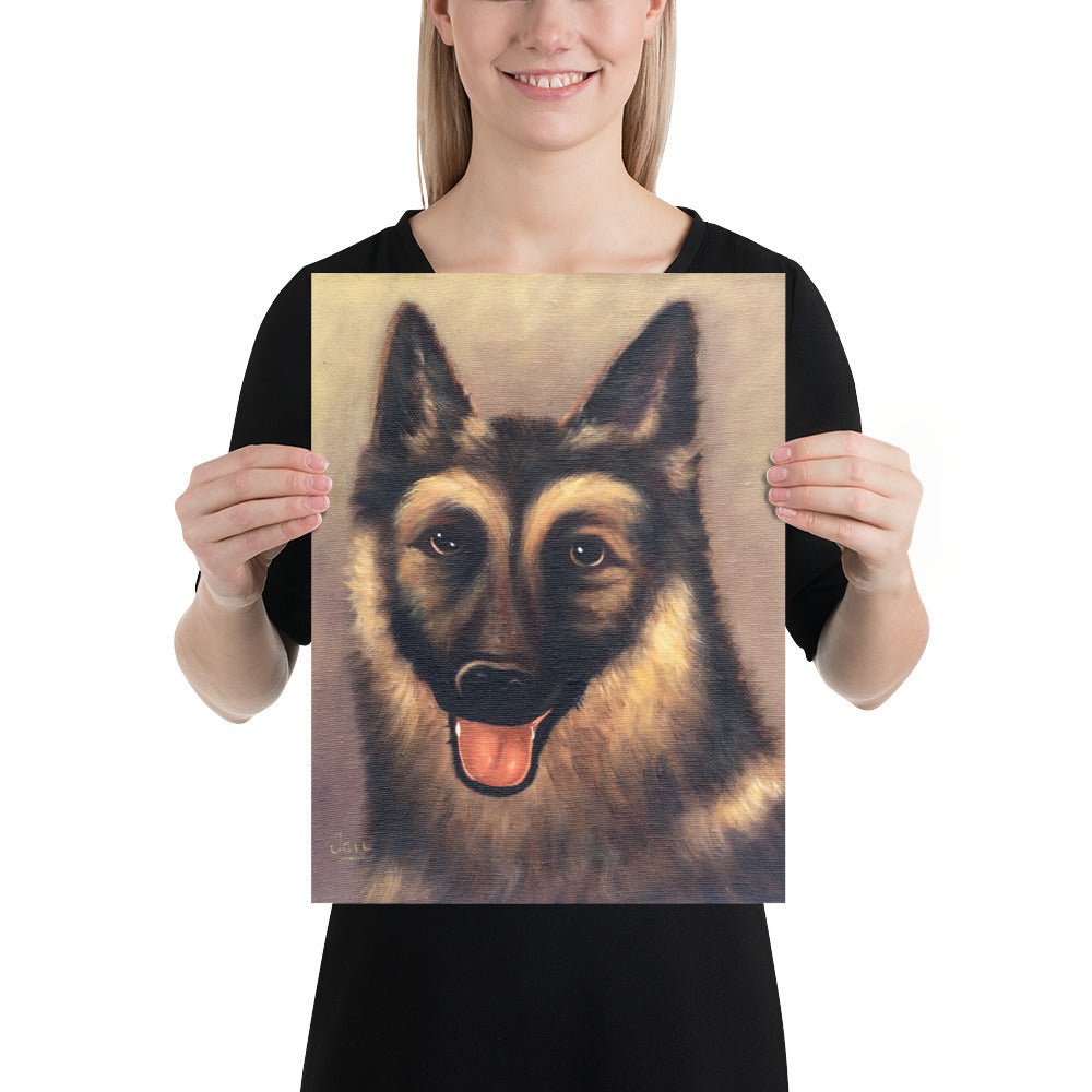 Cursed German Shepherd Portrait Painting Print - Decorhardcore