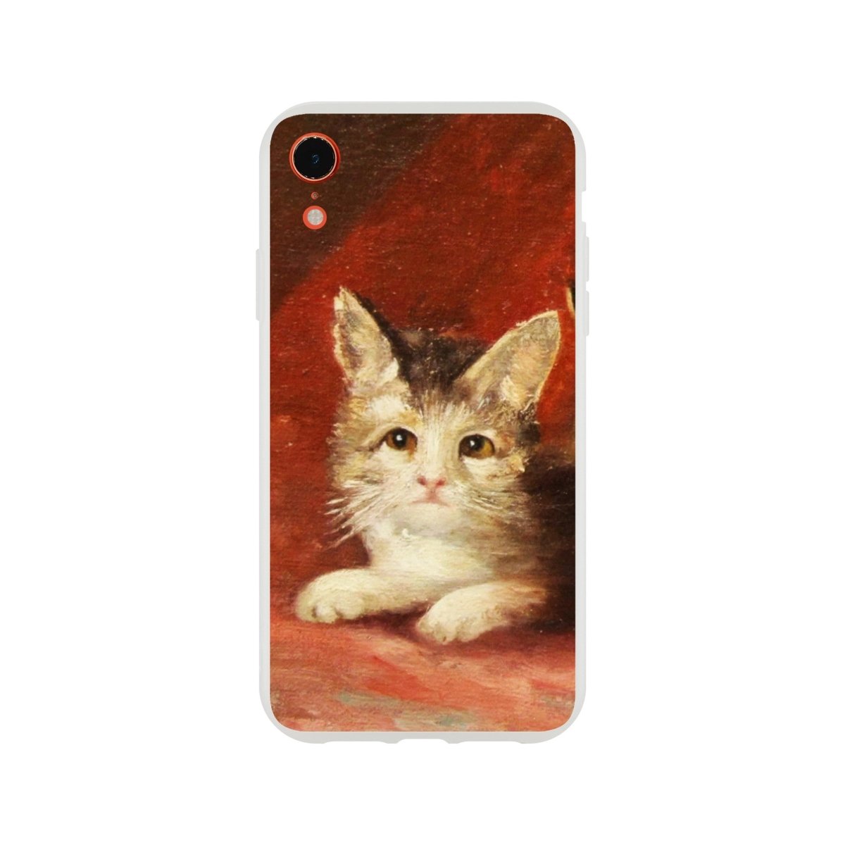 Cursed Cat Painting iPhone Case - DecorhardcorePrint Material