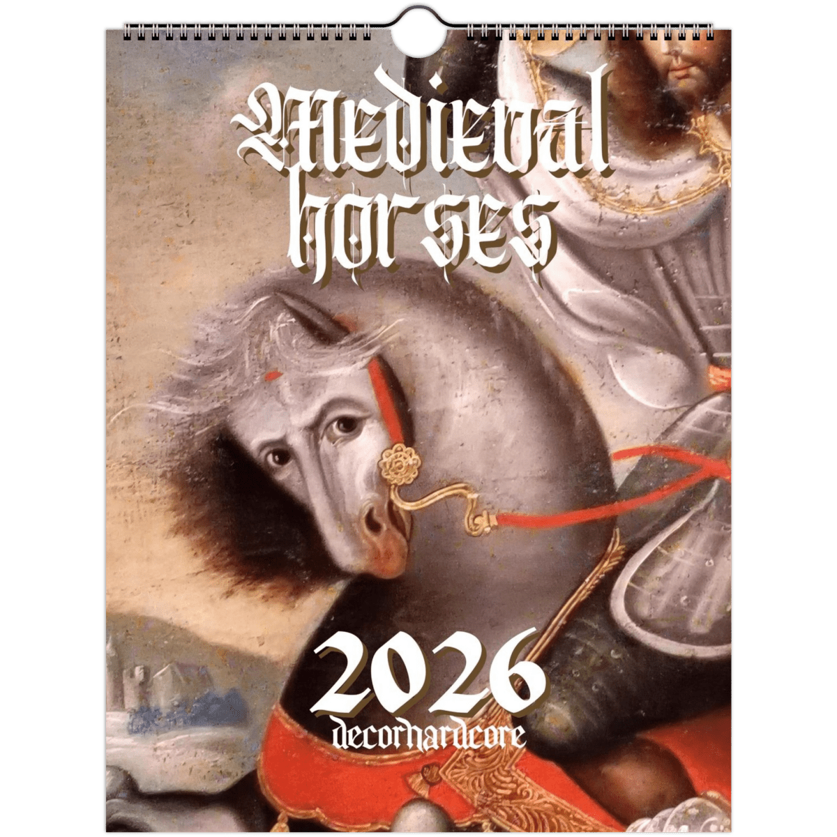 2026 Medieval Horses Wall Calendar - DecorhardcorePrint Material