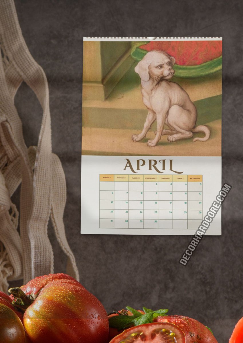 2025 Medieval Dogs Wall Calendar - DecorhardcorePrint Material