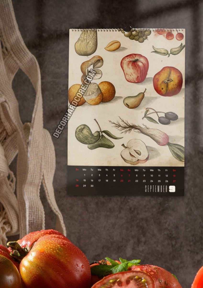 2025 Medieval Flora Wall Calendar - DecorhardcorePrint Material