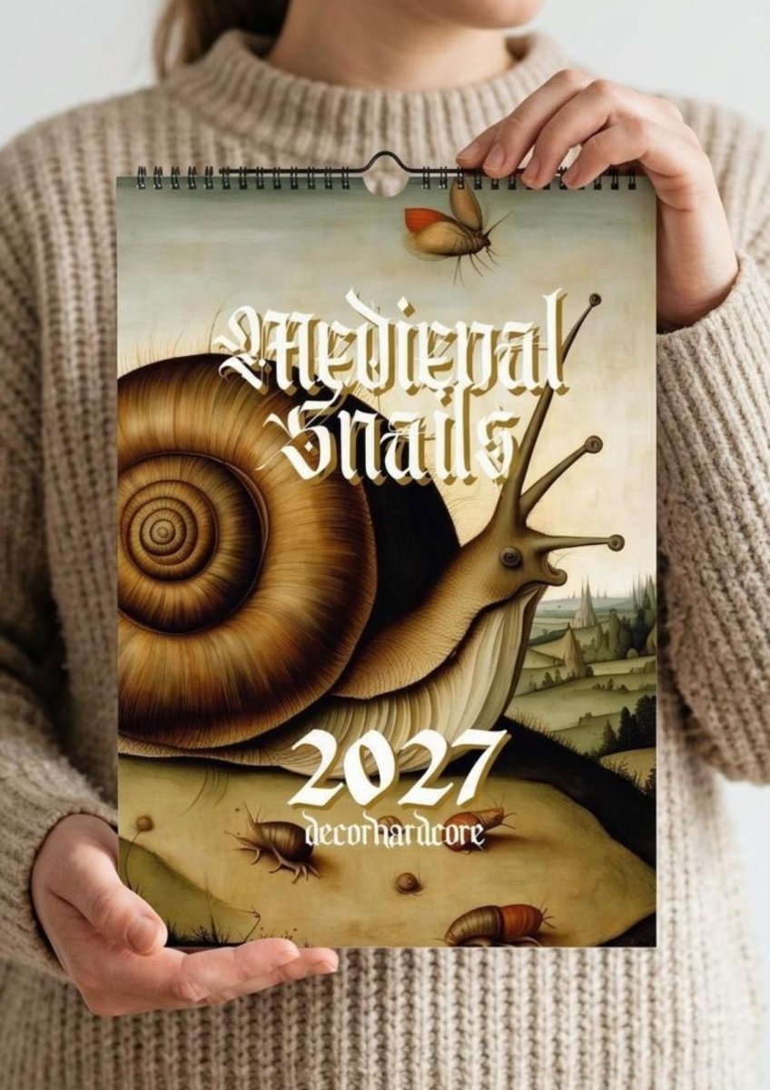 2027 Medieval Snails Wall Calendar - DecorhardcorePrint Material