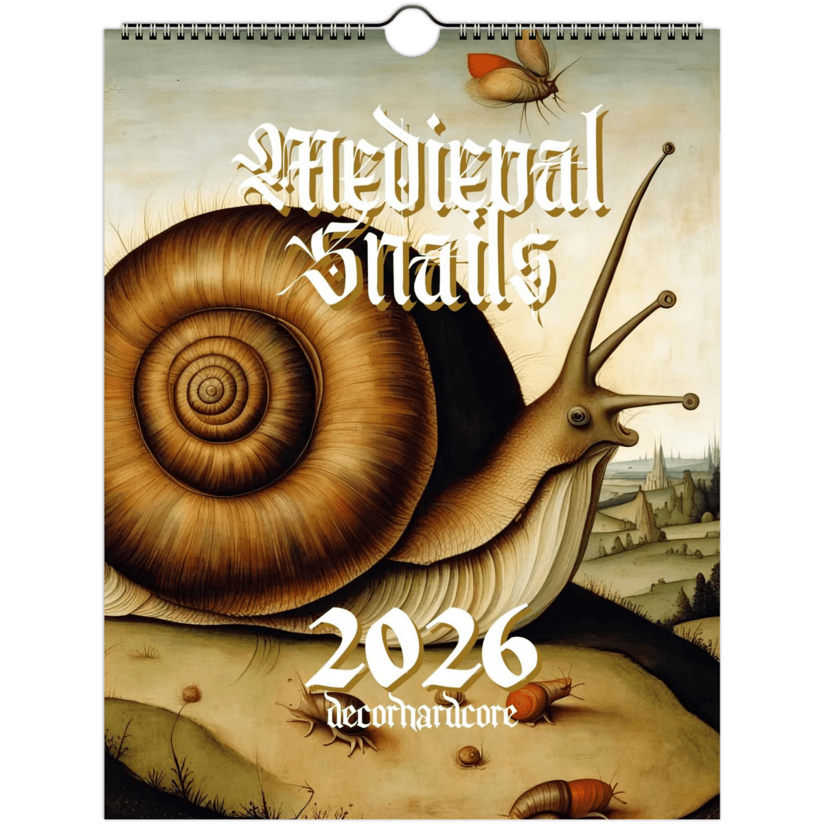 2026 Medieval Snails Wall Calendar - DecorhardcorePrint Material