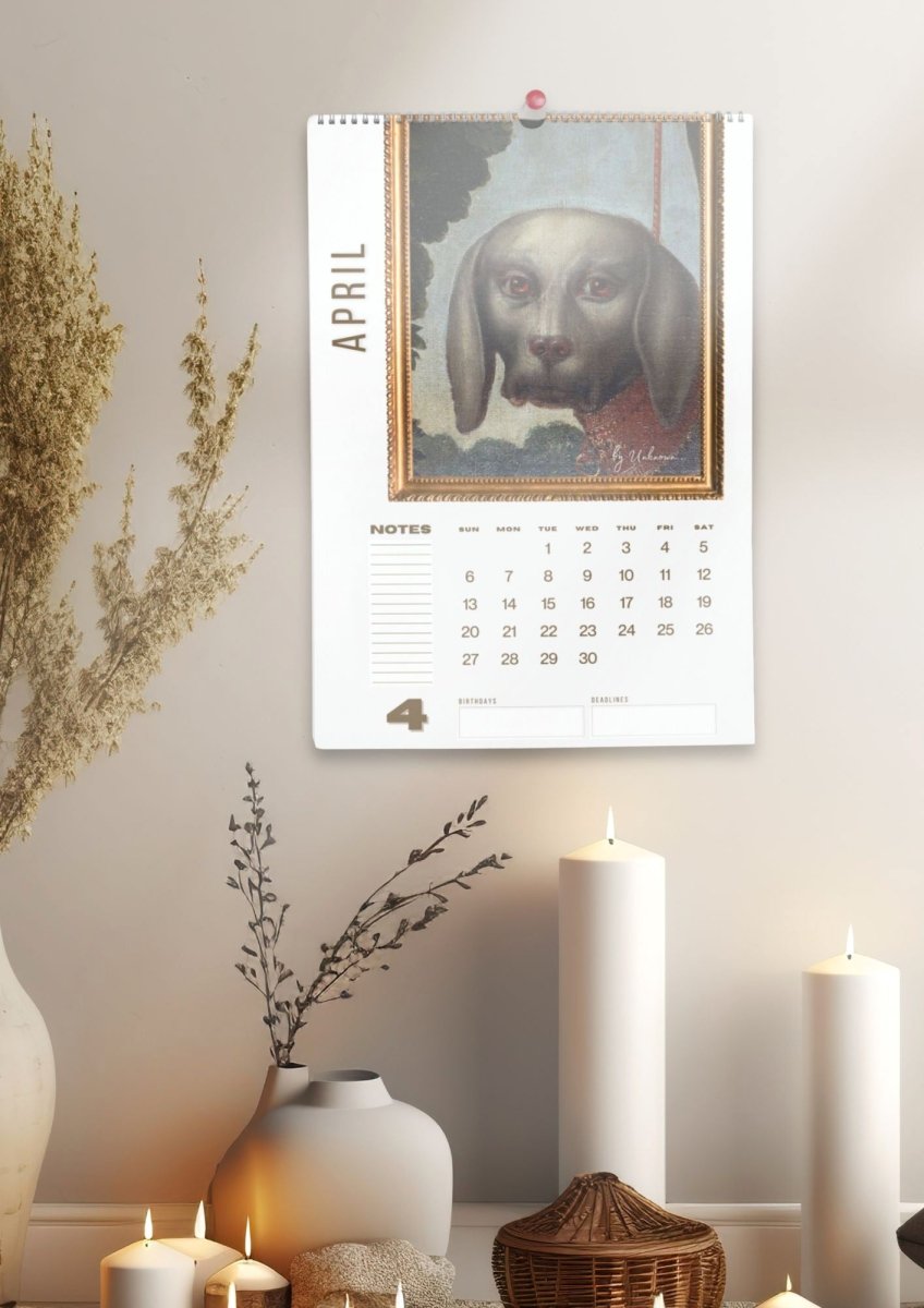 2025 Ugly Dogs In Renaissance Paintings Wall Calendar - DecorhardcoreCalendars