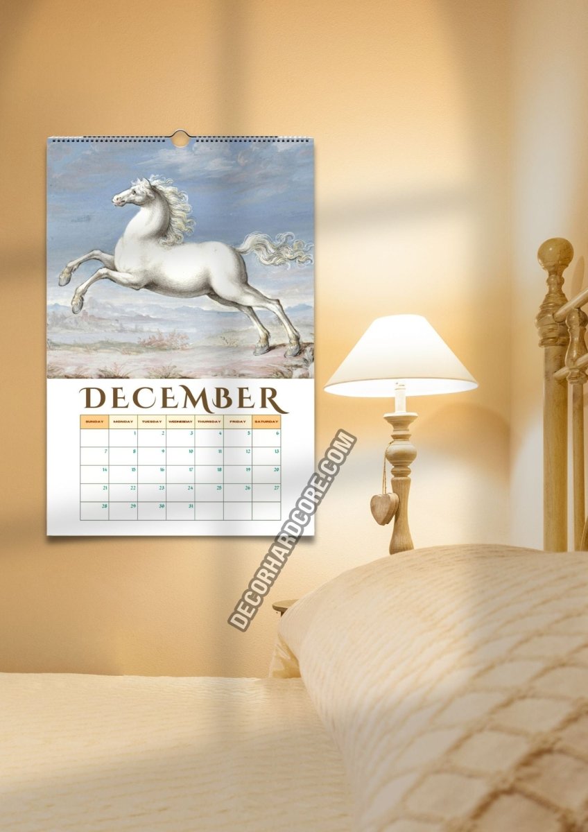 2025 Medieval Horses Wall Calendar - DecorhardcorePrint Material