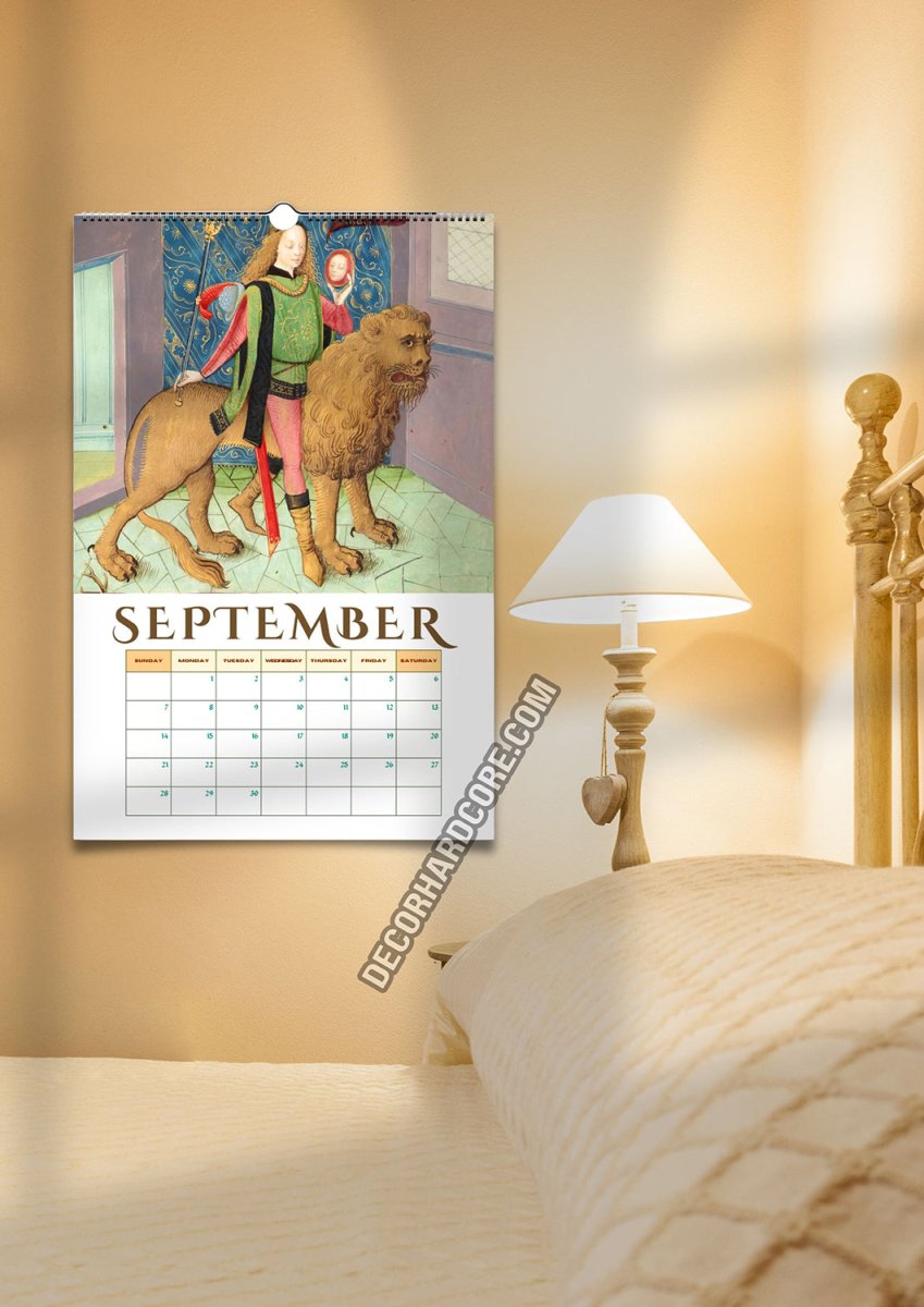 2025 Medieval Lions Wall Calendar - DecorhardcorePrint Material