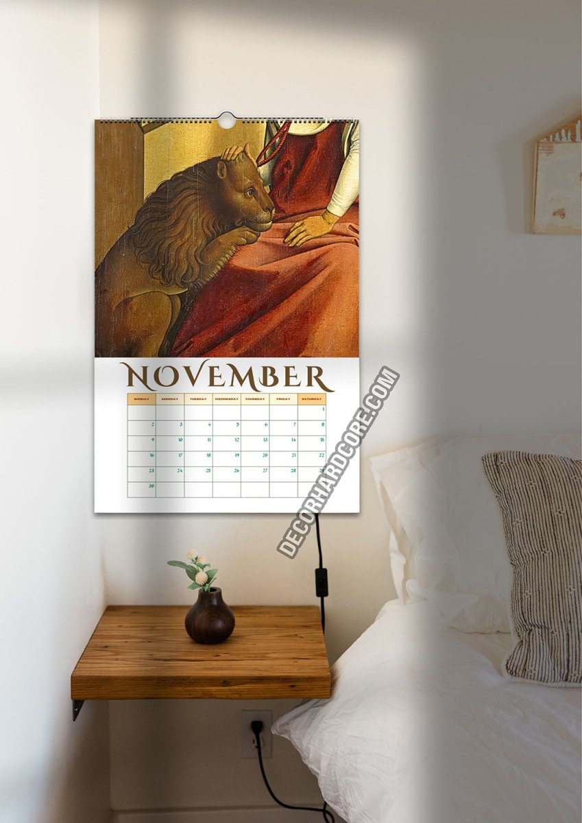 2025 Medieval Lions Wall Calendar - DecorhardcorePrint Material