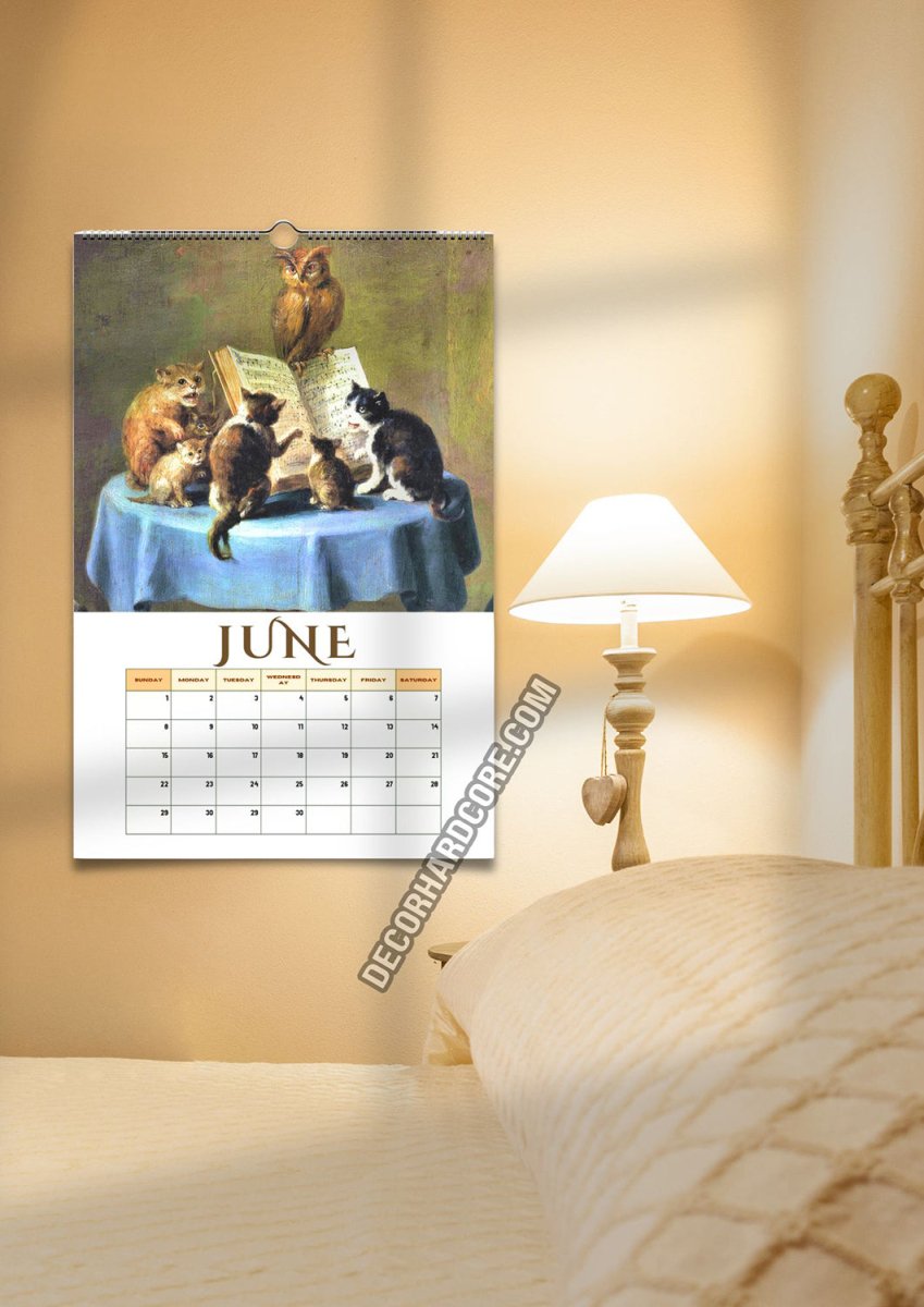 2025 Musical Cats Wall Calendar - DecorhardcorePrint Material