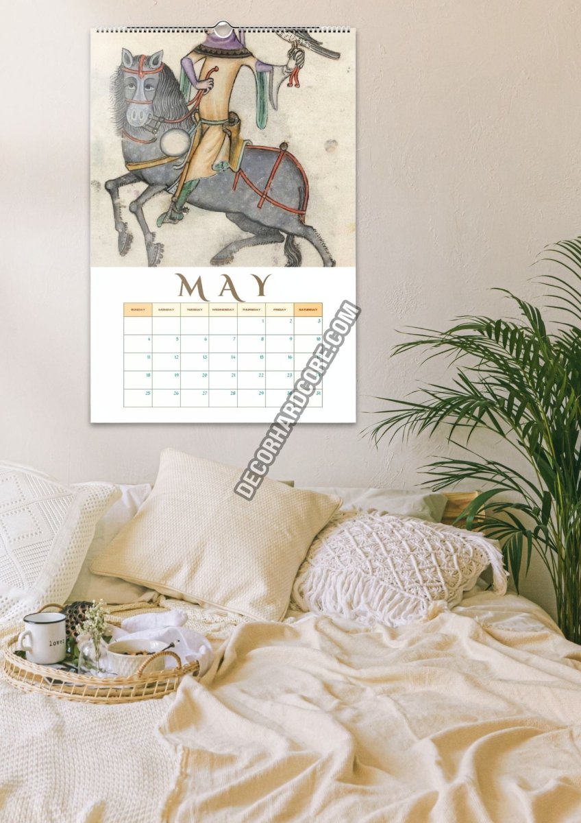 2025 Medieval Horses Wall Calendar - DecorhardcorePrint Material