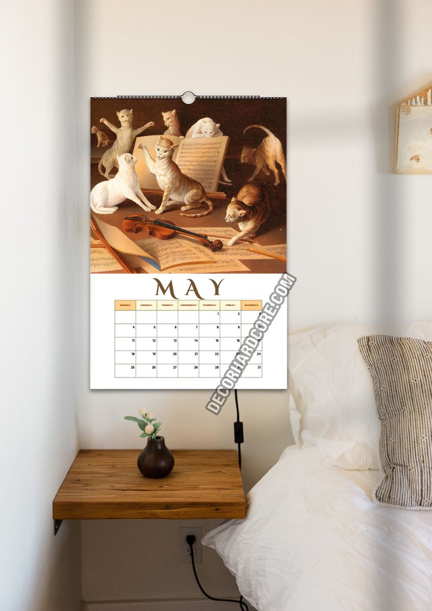 2025 Musical Cats Wall Calendar - DecorhardcorePrint Material