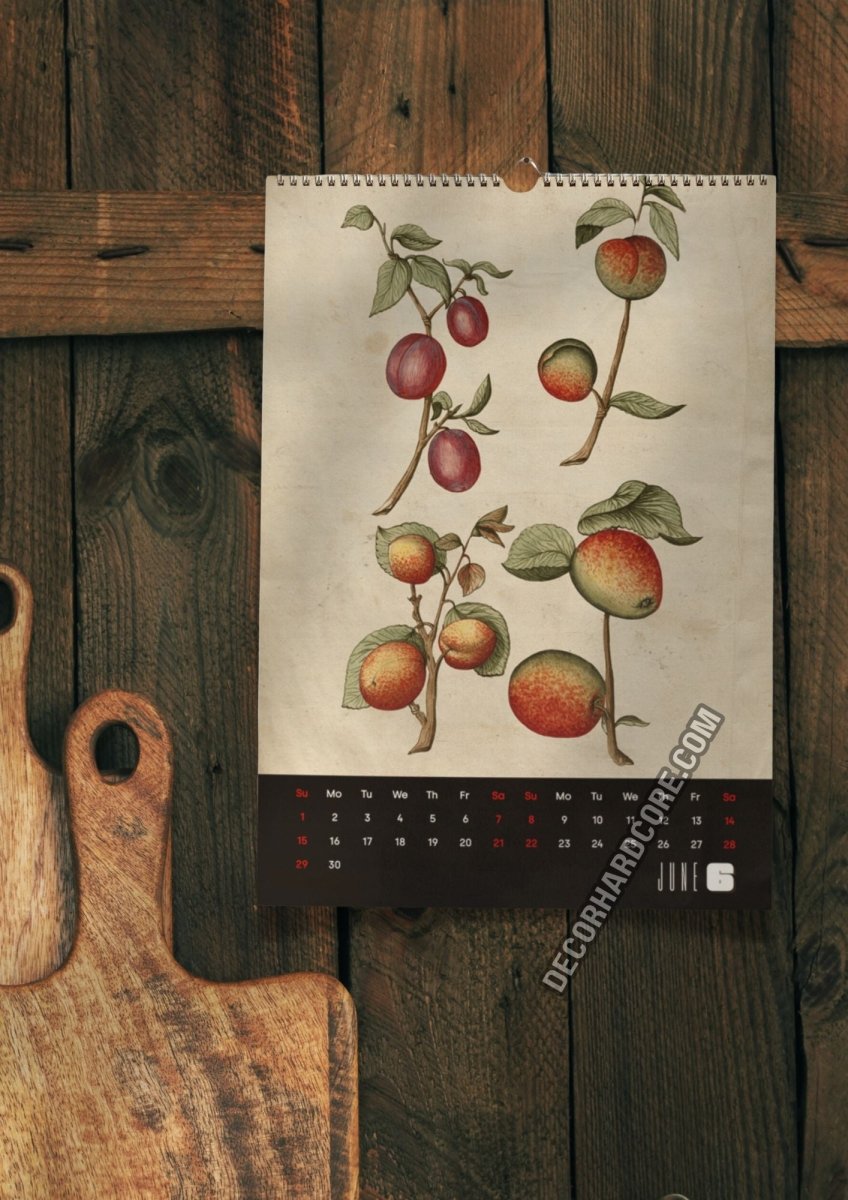 2025 Medieval Flora Wall Calendar - DecorhardcorePrint Material