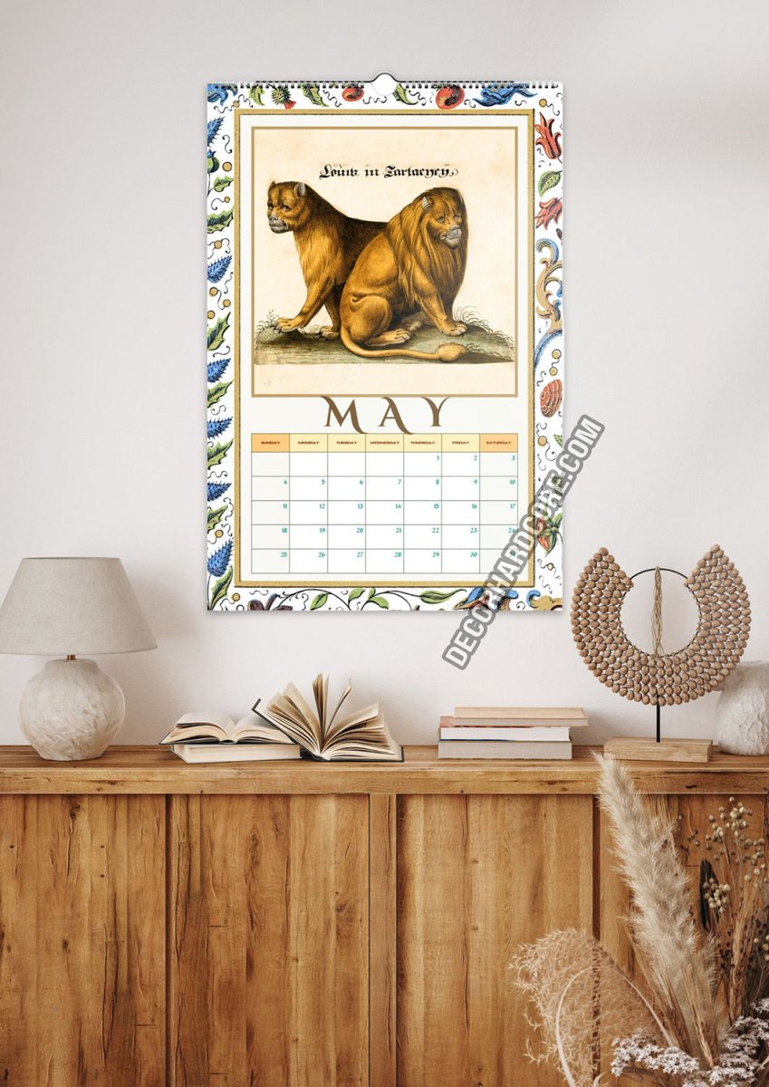 2025 Medieval Big Cats Wall Calendar - DecorhardcorePrint Material