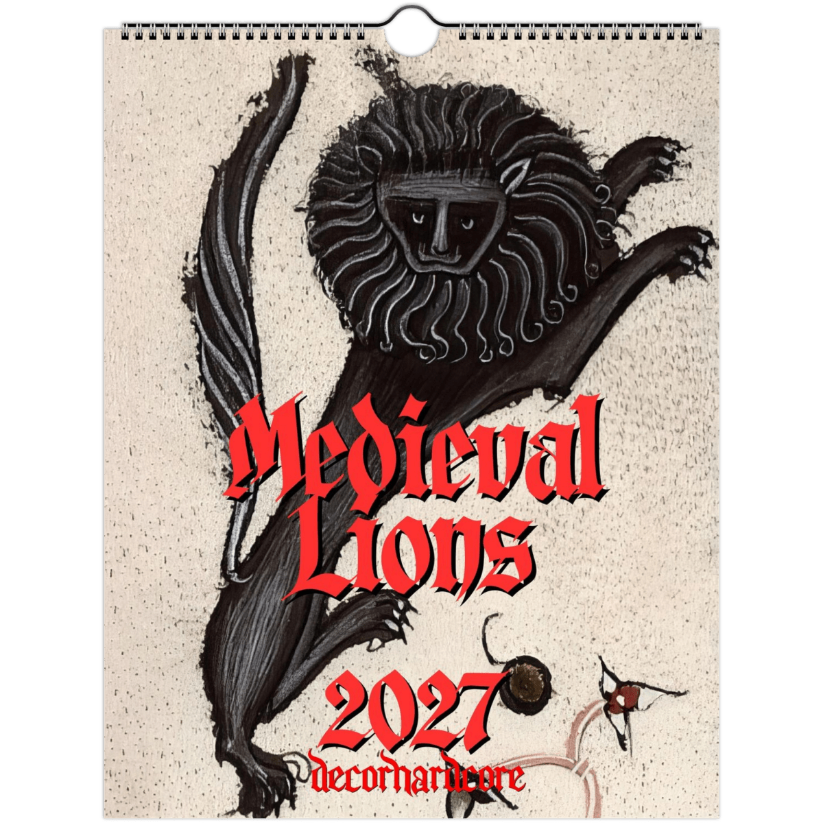 2026 Medieval Lions Wall Calendar - DecorhardcorePrint Material