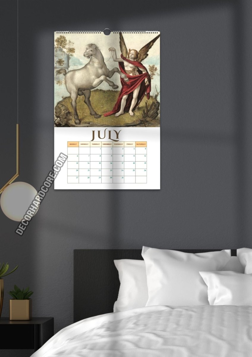 2025 Medieval Horses Wall Calendar - DecorhardcorePrint Material