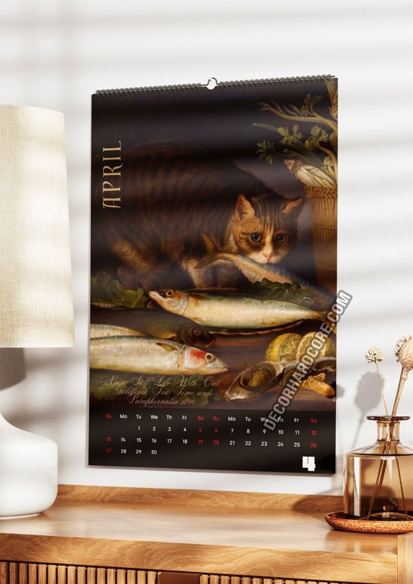 2025 Cats Stealing Food Wall Calendar - DecorhardcorePrint Material