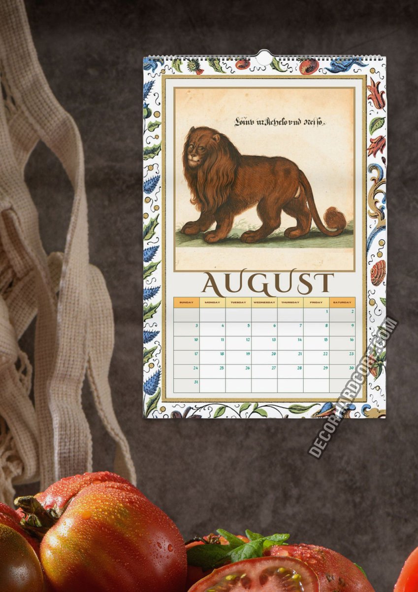 2025 Medieval Big Cats Wall Calendar - DecorhardcorePrint Material