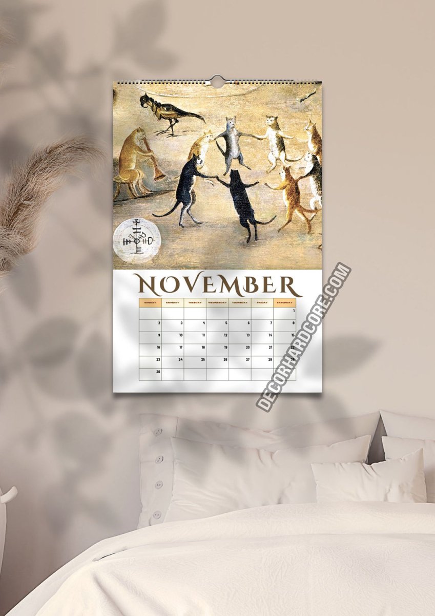 2025 Musical Cats Wall Calendar - DecorhardcorePrint Material