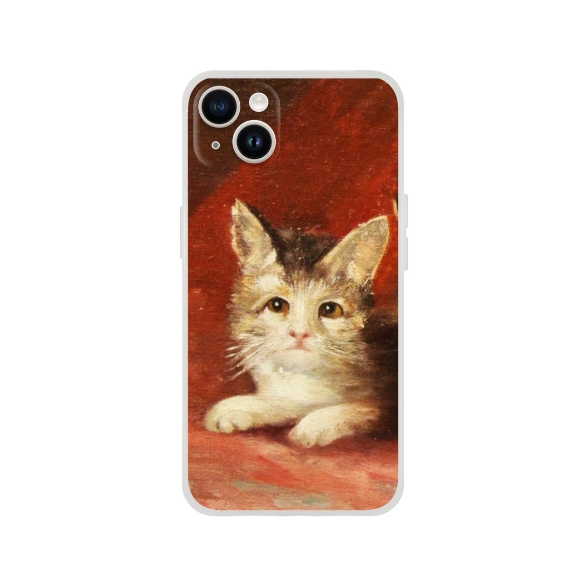 Cursed Cat Painting iPhone Case - DecorhardcorePrint Material