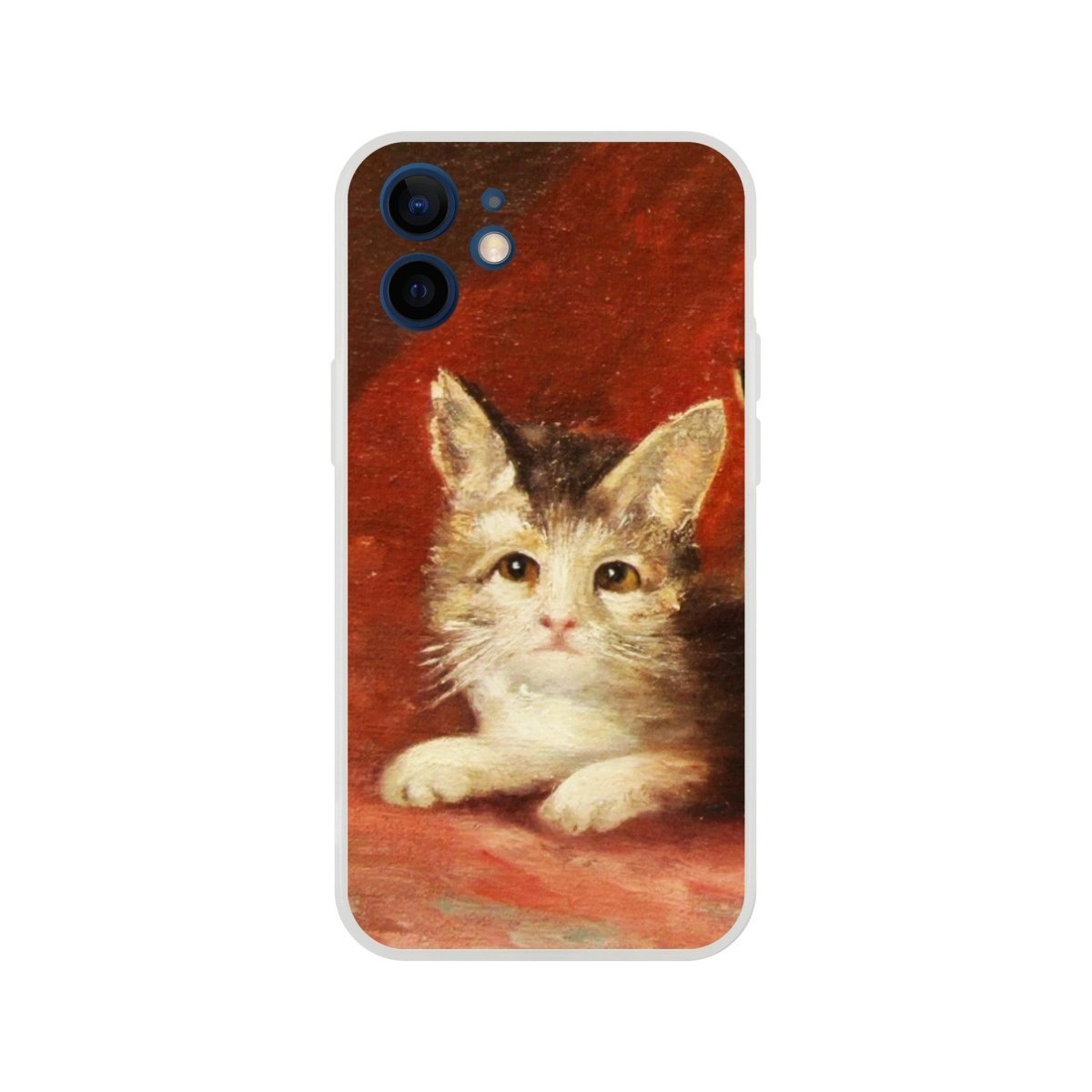 Cursed Cat Painting iPhone Case - DecorhardcorePrint Material