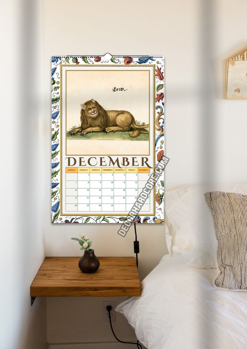 2025 Medieval Big Cats Wall Calendar - DecorhardcorePrint Material