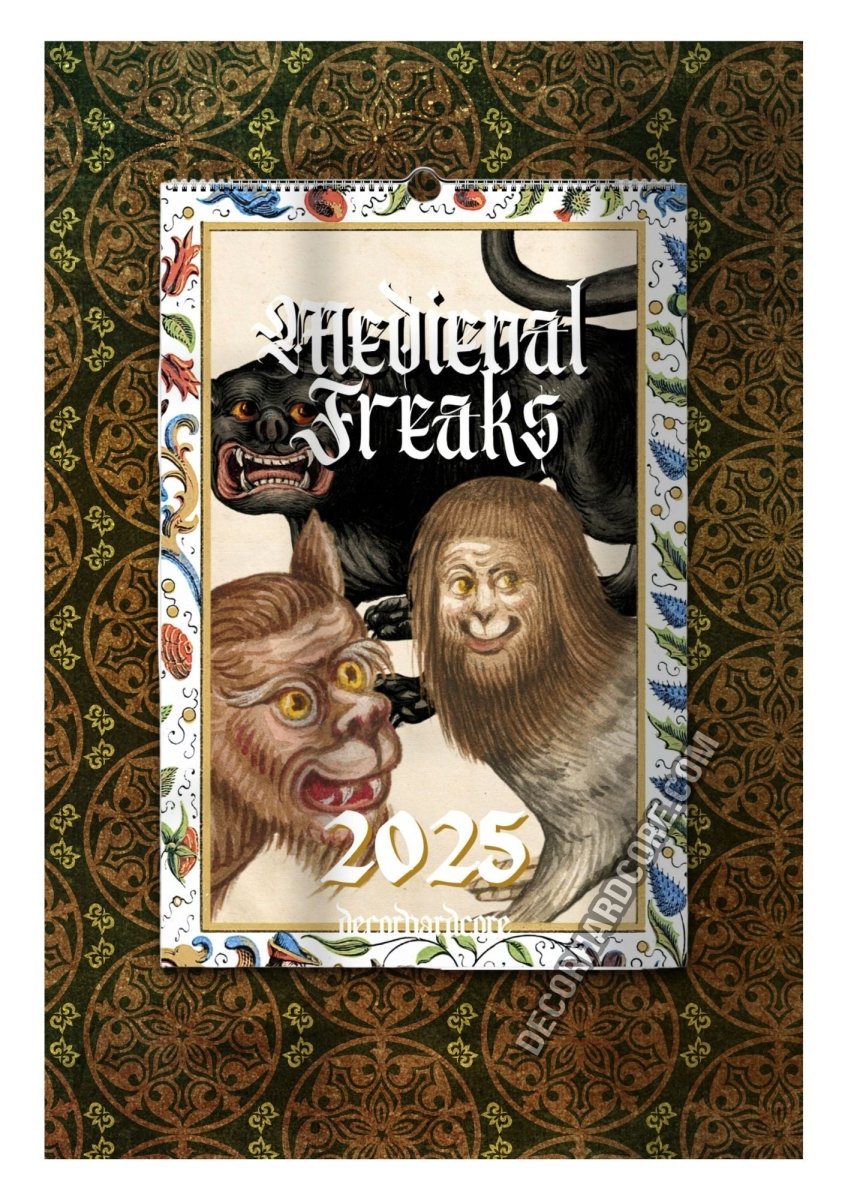 2025 Medieval Freaks Wall Calendar - DecorhardcorePrint Material