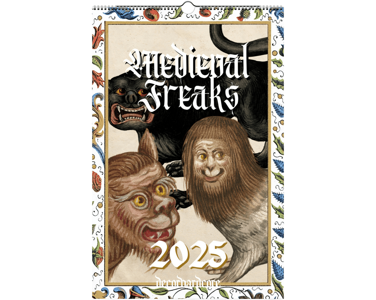 2025 Medieval Freaks Wall Calendar - DecorhardcorePrint Material