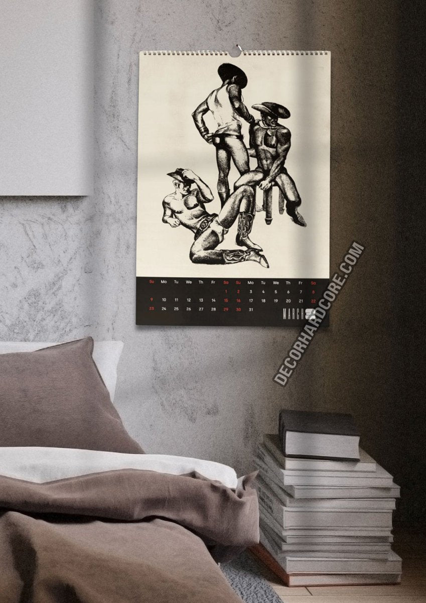 2025 Gay Cowboys Wall Calendar - DecorhardcorePrint Material