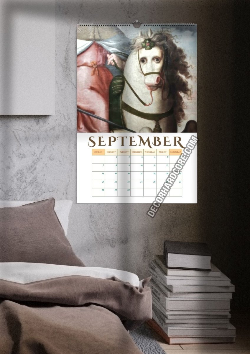 2025 Medieval Horses Wall Calendar - DecorhardcorePrint Material