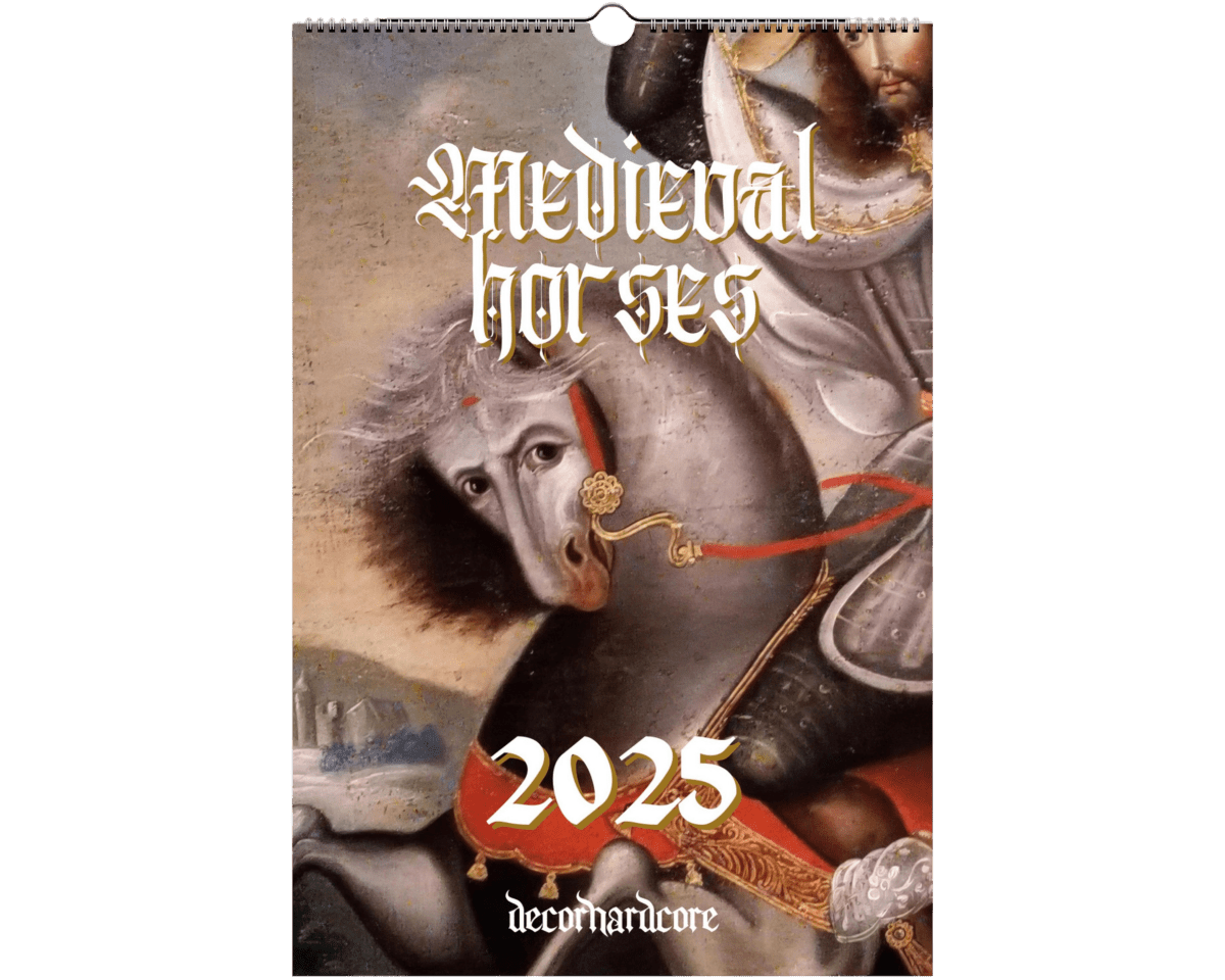 2025 Medieval Horses Wall Calendar - DecorhardcorePrint Material