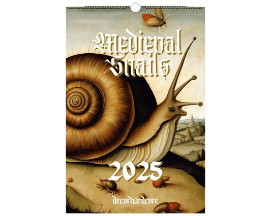 2025 Medieval Snails Wall Calendar - DecorhardcorePrint Material