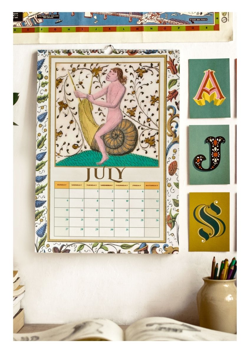 2025 Medieval Snails Wall Calendar - DecorhardcorePrint Material