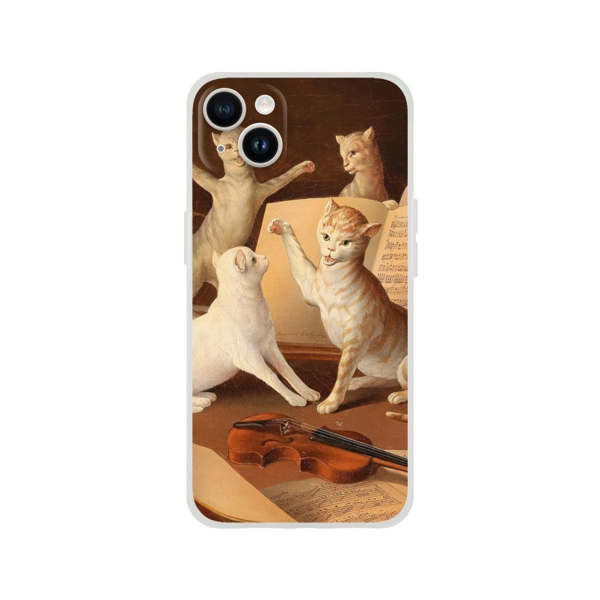 Cat Concert Renaissance iPhone Case - DecorhardcorePrint Material