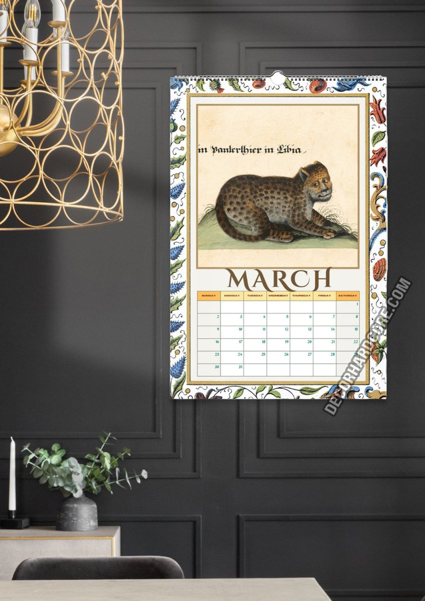 2025 Medieval Big Cats Wall Calendar - DecorhardcorePrint Material