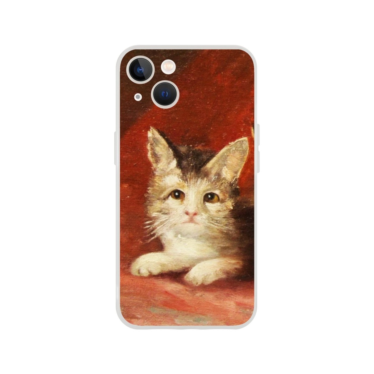 Cursed Cat Painting iPhone Case - DecorhardcorePrint Material