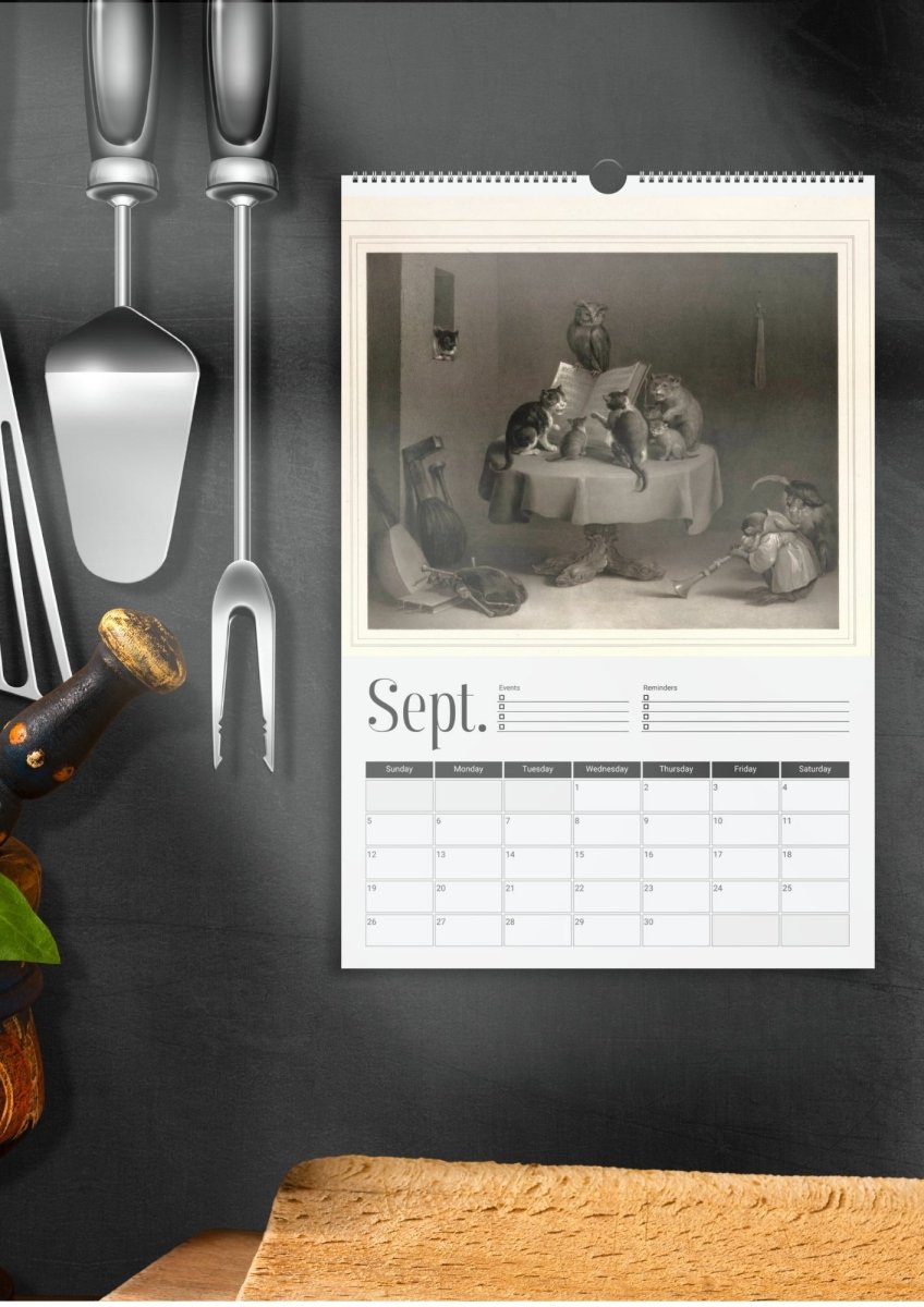 2027 Musical Cats Wall Calendar - DecorhardcorePrint Material