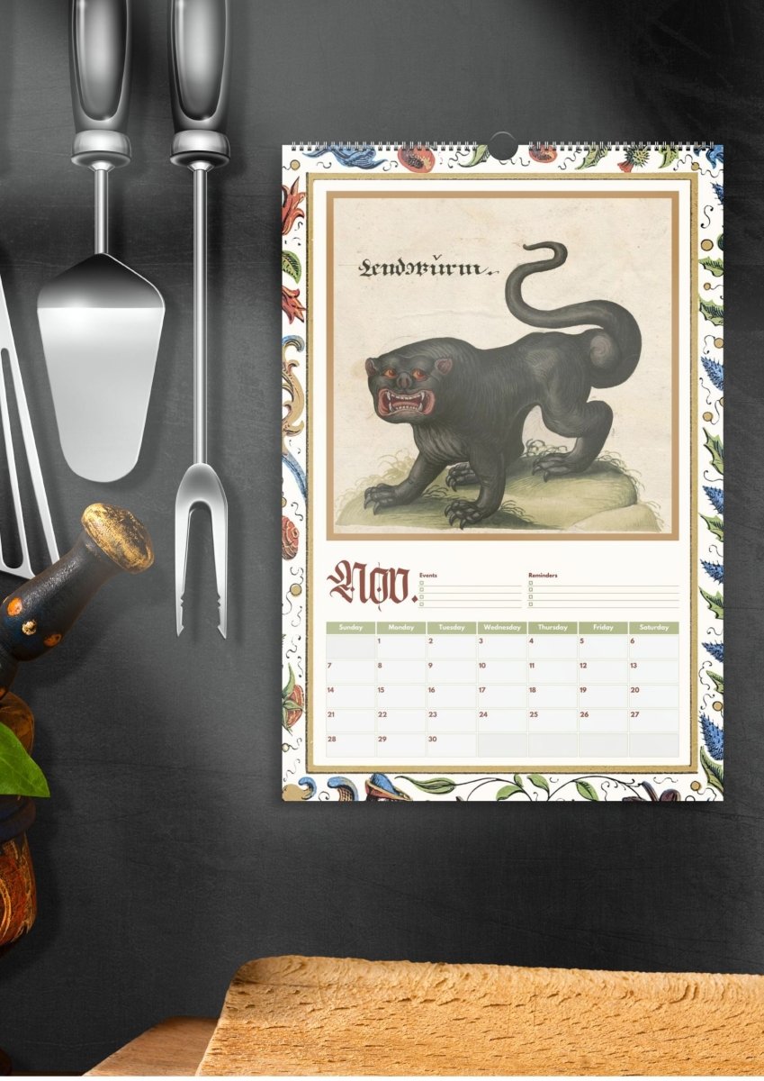 2027 Medieval Freaks Wall Calendar - DecorhardcorePrint Material